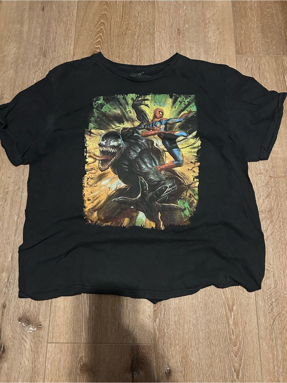 Vintage Black Spider-Man & Venom Graphic Tee